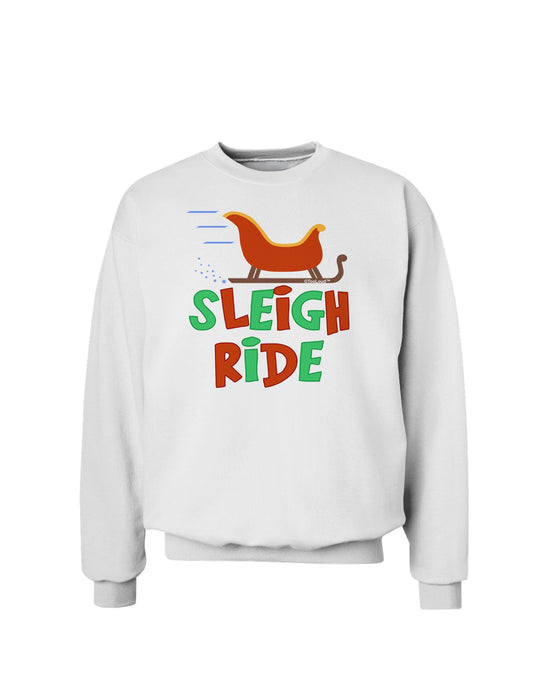 Sleigh Ride Color Sweatshirt-Sweatshirts-TooLoud-White-Small-Davson Sales