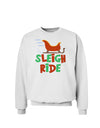 Sleigh Ride Color Sweatshirt-Sweatshirts-TooLoud-White-Small-Davson Sales