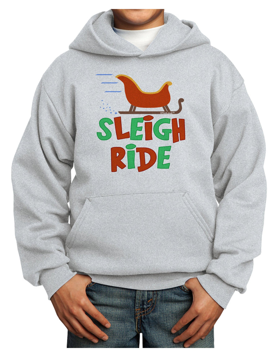 Sleigh Ride Color Youth Hoodie Pullover Sweatshirt-Youth Hoodie-TooLoud-White-XS-Davson Sales