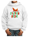 Sleigh Ride Color Youth Hoodie Pullover Sweatshirt-Youth Hoodie-TooLoud-White-XS-Davson Sales