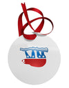 Sloth Political Party Symbol Circular Metal Ornament-Ornament-TooLoud-White-Davson Sales