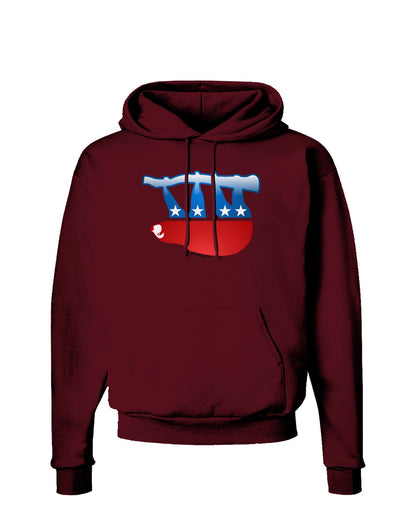 Sloth Political Party Symbol Dark Hoodie Sweatshirt-Hoodie-TooLoud-Maroon-Small-Davson Sales