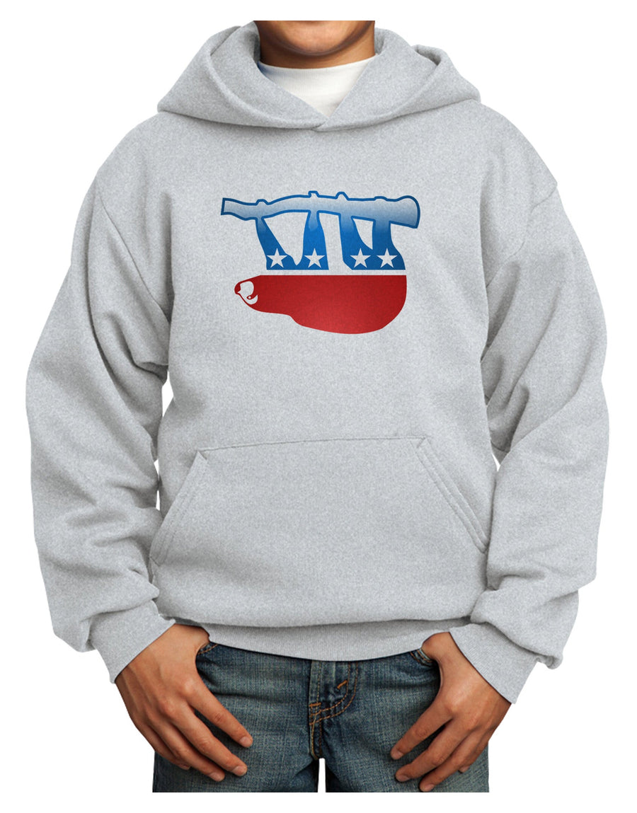 Sloth Political Party Symbol Youth Hoodie Pullover Sweatshirt-Youth Hoodie-TooLoud-White-XS-Davson Sales