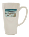 Snow Scene Text Conical Latte Coffee Mug - Perfect for Enjoying Your Favorite Hot Beverages - TooLoud-Conical Latte Mug-TooLoud-White-Davson Sales