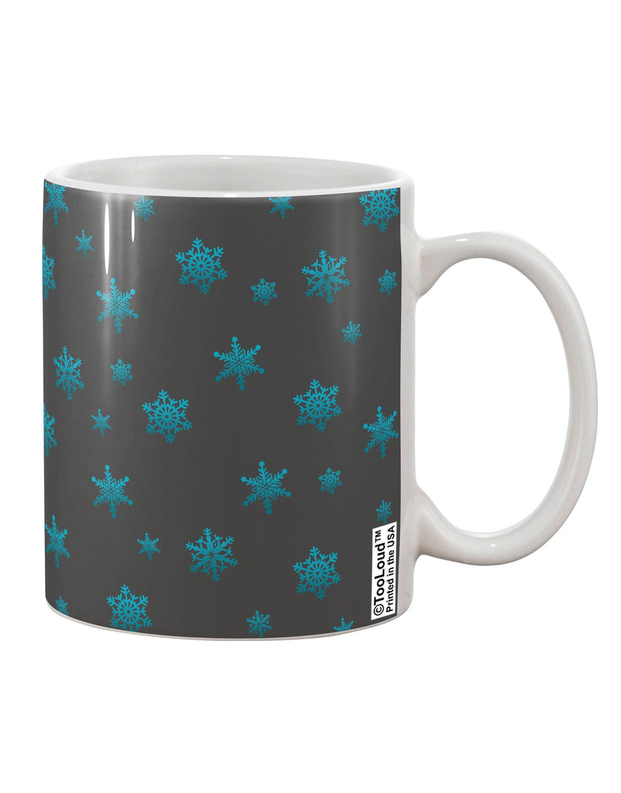 Snowflake Patterned 11 oz Coffee Mug - Perfect for Any Hot Beverage Connoisseur - TooLoud-11 OZ Coffee Mug-TooLoud-White-Davson Sales