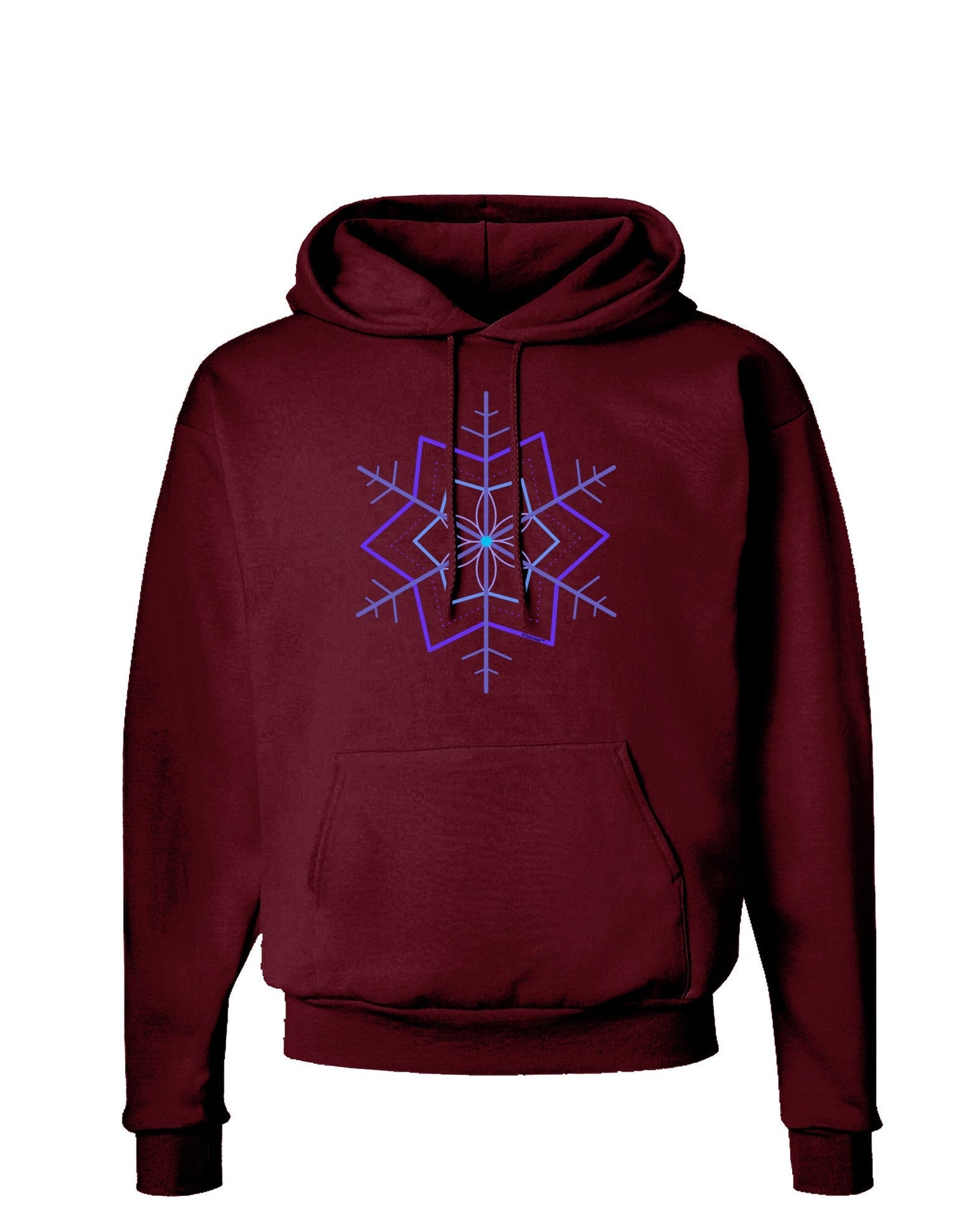 Snowflake Star Christmas Dark Hoodie Sweatshirt-Hoodie-TooLoud-Maroon-Small-Davson Sales