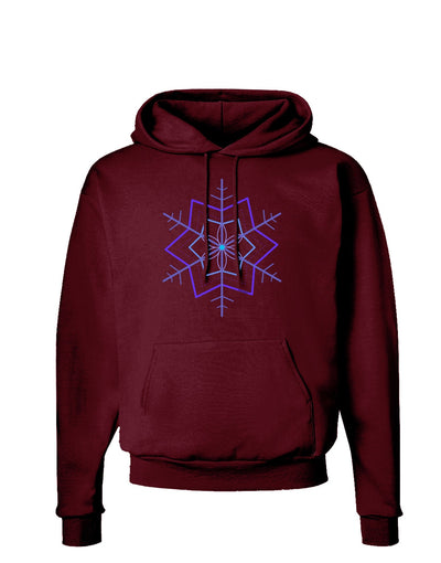 Snowflake Star Christmas Dark Hoodie Sweatshirt-Hoodie-TooLoud-Maroon-Small-Davson Sales