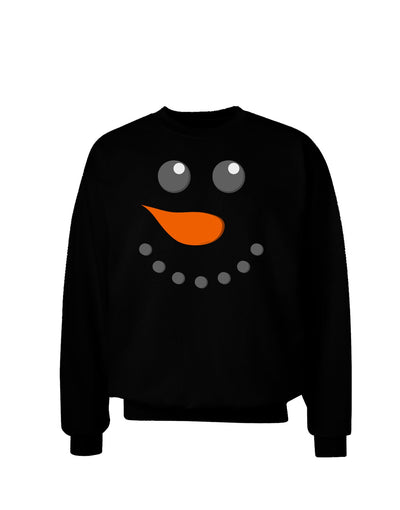 Snowman Face Christmas Adult Dark Sweatshirt-Sweatshirts-TooLoud-Black-Small-Davson Sales