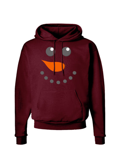 Snowman Face Christmas Dark Hoodie Sweatshirt-Hoodie-TooLoud-Maroon-Small-Davson Sales