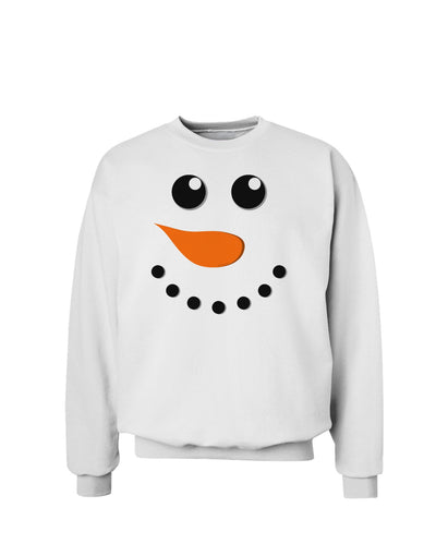 Snowman Face Christmas Sweatshirt-Sweatshirts-TooLoud-White-Small-Davson Sales