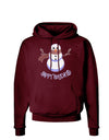 Snowman - Happy Holidays Dark Hoodie Sweatshirt-Hoodie-TooLoud-Maroon-Small-Davson Sales