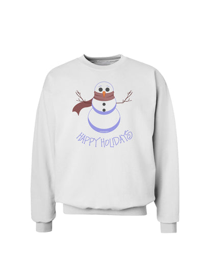 Snowman - Happy Holidays Sweatshirt-Sweatshirts-TooLoud-White-Small-Davson Sales