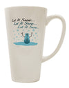 Snowman-inspired 16 oz Conical Latte Coffee Mug - TooLoud-Conical Latte Mug-TooLoud-White-Davson Sales