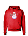 Snowman with Scarf Design Dark Hoodie Sweatshirt-Hoodie-TooLoud-Red-Small-Davson Sales