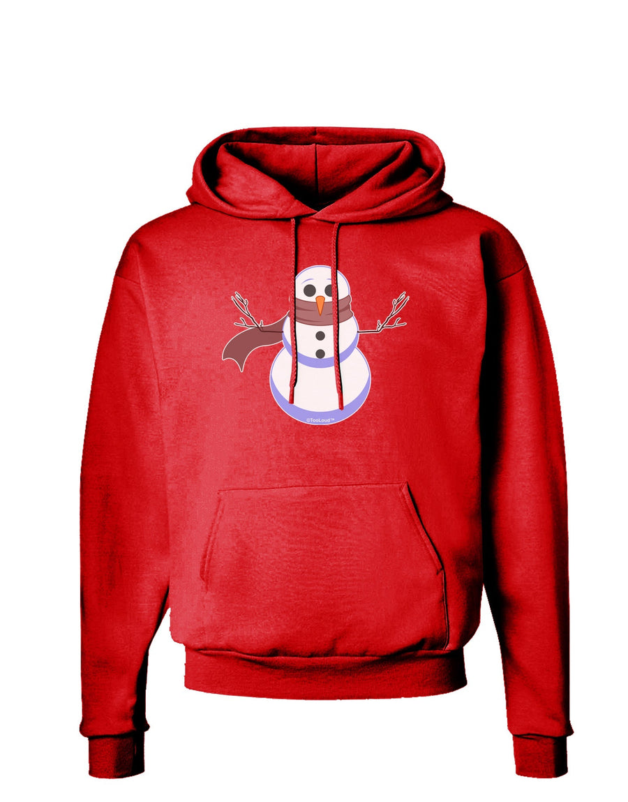 Snowman with Scarf Design Dark Hoodie Sweatshirt-Hoodie-TooLoud-Black-Small-Davson Sales