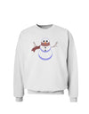 Snowman with Scarf Design Sweatshirt-Sweatshirts-TooLoud-White-Small-Davson Sales