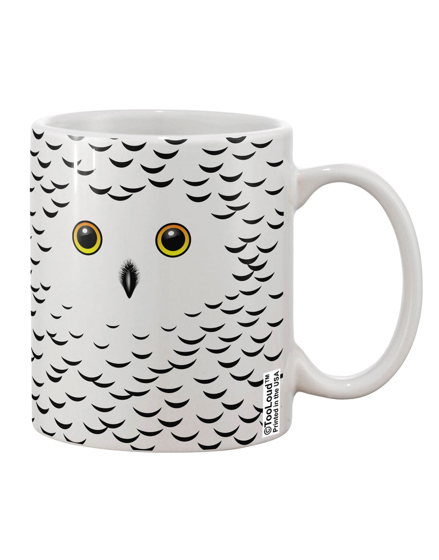 Snowy Owl Animal Face Printed 11 oz Coffee Mug - Expertly Crafted Drinkware-11 OZ Coffee Mug-TooLoud-White-Davson Sales