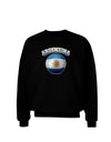 Soccer Ball Flag - Argentina Adult Dark Sweatshirt-Sweatshirt-TooLoud-Black-Small-Davson Sales