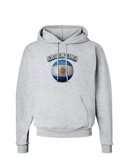 Soccer Ball Flag - Argentina Hoodie Sweatshirt-Hoodie-TooLoud-AshGray-Small-Davson Sales