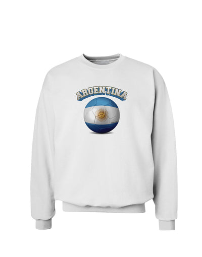 Soccer Ball Flag - Argentina Sweatshirt-Sweatshirt-TooLoud-White-Small-Davson Sales