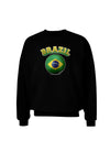 Soccer Ball Flag - Brazil Adult Dark Sweatshirt-Sweatshirt-TooLoud-Black-Small-Davson Sales