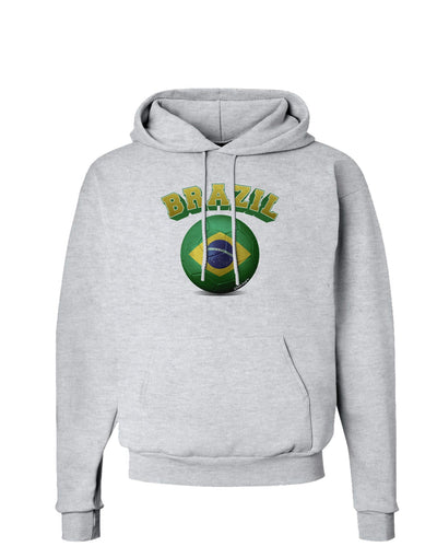 Soccer Ball Flag - Brazil Hoodie Sweatshirt-Hoodie-TooLoud-AshGray-Small-Davson Sales