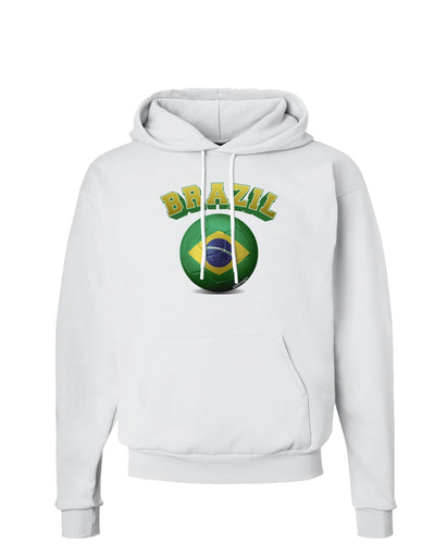 Soccer Ball Flag - Brazil Hoodie Sweatshirt-Hoodie-TooLoud-White-Small-Davson Sales