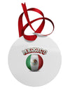 Soccer Ball Flag - Mexico Circular Metal Ornament-Ornament-TooLoud-White-Davson Sales