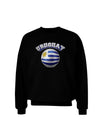 Soccer Ball Flag - Uruguay Adult Dark Sweatshirt-Sweatshirt-TooLoud-Black-Small-Davson Sales
