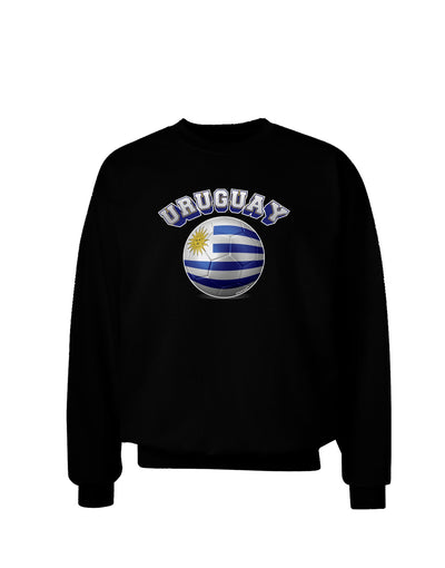 Soccer Ball Flag - Uruguay Adult Dark Sweatshirt-Sweatshirt-TooLoud-Black-Small-Davson Sales