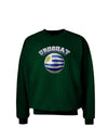 Soccer Ball Flag - Uruguay Adult Dark Sweatshirt-Sweatshirt-TooLoud-Deep-Forest-Green-Small-Davson Sales
