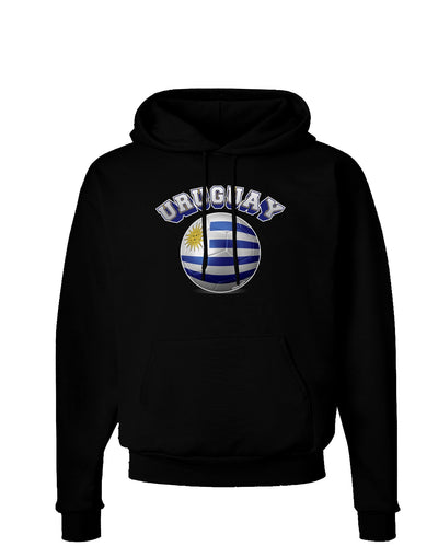 Soccer Ball Flag - Uruguay Dark Hoodie Sweatshirt-Hoodie-TooLoud-Black-Small-Davson Sales