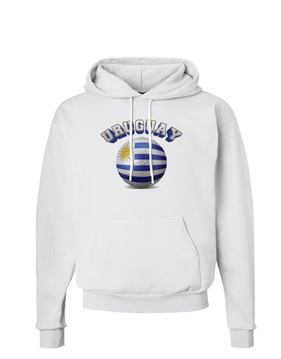 Soccer Ball Flag - Uruguay Hoodie Sweatshirt-Hoodie-TooLoud-White-Small-Davson Sales