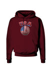 Soccer Ball Flag - USA Dark Hoodie Sweatshirt-Hoodie-TooLoud-Maroon-Small-Davson Sales