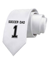 Soccer Dad Jersey Printed White Necktie by TooLoud