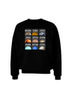 Solar System Squares Dark Adult Dark Sweatshirt-Sweatshirt-TooLoud-Black-Small-Davson Sales