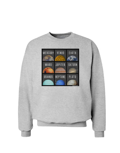 Solar System Squares Sweatshirt-Sweatshirt-TooLoud-AshGray-Small-Davson Sales