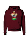 Sombrero and Poncho Cat - Metallic Dark Hoodie Sweatshirt by TooLoud-Hoodie-TooLoud-Maroon-Small-Davson Sales