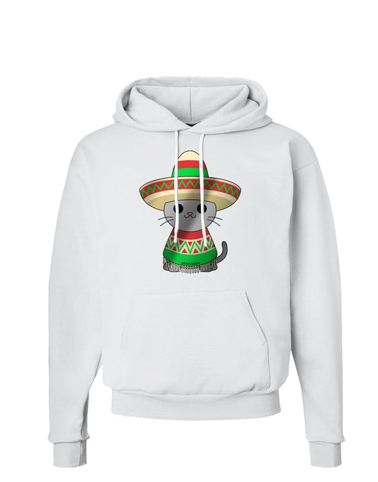 Sombrero and Poncho Cat - Metallic Hoodie Sweatshirt by TooLoud-Hoodie-TooLoud-White-Small-Davson Sales