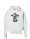 Sombrero and Poncho Cat - Metallic Hoodie Sweatshirt by TooLoud-Hoodie-TooLoud-White-Small-Davson Sales