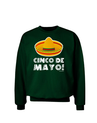 Sombrero Design - Cinco de Mayo Adult Dark Sweatshirt by TooLoud-Sweatshirts-TooLoud-Deep-Forest-Green-Small-Davson Sales