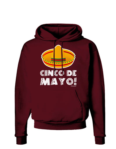 Sombrero Design - Cinco de Mayo Dark Hoodie Sweatshirt by TooLoud-Hoodie-TooLoud-Maroon-Small-Davson Sales