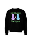 Somebunny Loves You Adult Dark Sweatshirt by TooLoud-Sweatshirts-TooLoud-Black-Small-Davson Sales