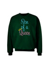 Son of a Queen - Matching Mom and Son Design Adult Dark Sweatshirt by TooLoud-Sweatshirts-TooLoud-Deep-Forest-Green-Small-Davson Sales