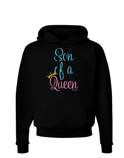 Son of a Queen - Matching Mom and Son Design Dark Hoodie Sweatshirt by TooLoud-Hoodie-TooLoud-Black-Small-Davson Sales