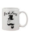 Sophisticated Elegance - Refined Mustache Patterned 11 oz Coffee Mug - TooLoud-11 OZ Coffee Mug-TooLoud-White-Davson Sales