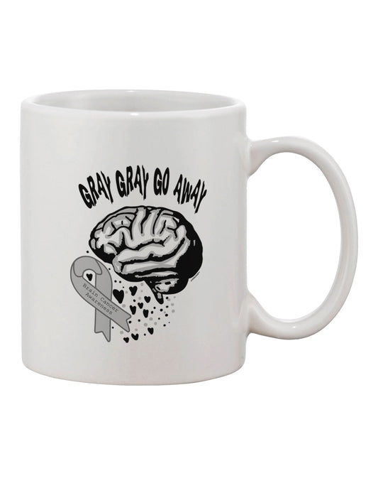 Sophisticated Gray Go Away Printed 11 oz Coffee Mug - TooLoud-11 OZ Coffee Mug-TooLoud-Davson Sales