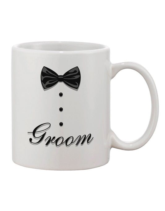 Sophisticated Tuxedo Groom Printed 11 oz Coffee Mug - TooLoud-11 OZ Coffee Mug-TooLoud-White-Davson Sales