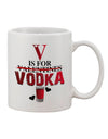 Sophisticated Vodka-Themed 11 oz Coffee Mug - TooLoud-11 OZ Coffee Mug-TooLoud-White-Davson Sales