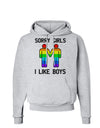 Sorry Girls I Like Boys Gay Rainbow Hoodie Sweatshirt-Hoodie-TooLoud-AshGray-Small-Davson Sales